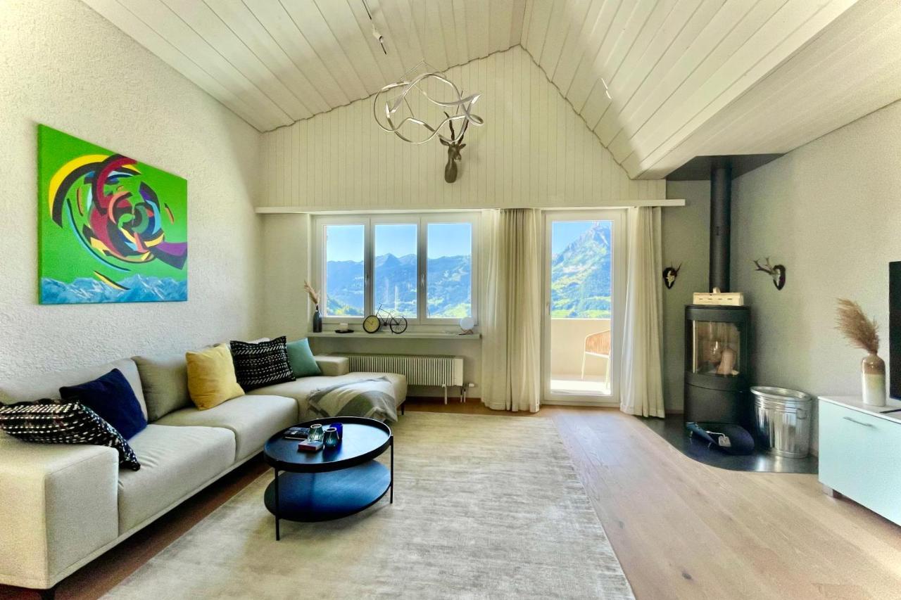 Traumhafte Sonnenresidenz mit Berg- und Seeblick Amden Exterior foto