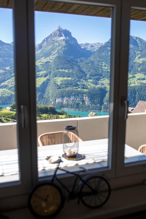 Traumhafte Sonnenresidenz mit Berg- und Seeblick Amden Exterior foto